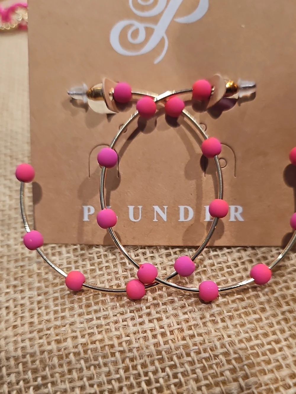 New Plunder 3pc Jewelry Set Hot Pink